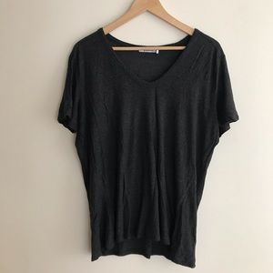 T by Alexander Wang | Gray asymmetrical tee | L